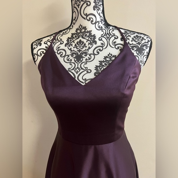 David’s Bridal. Celebrate DB studio plum gown with pockets. - Picture 2 of 5